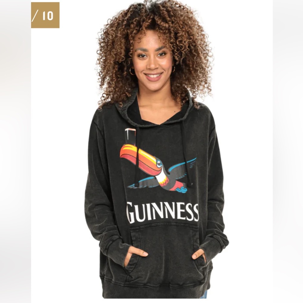Guinness Premium Label Toucan Hoodie sz S
